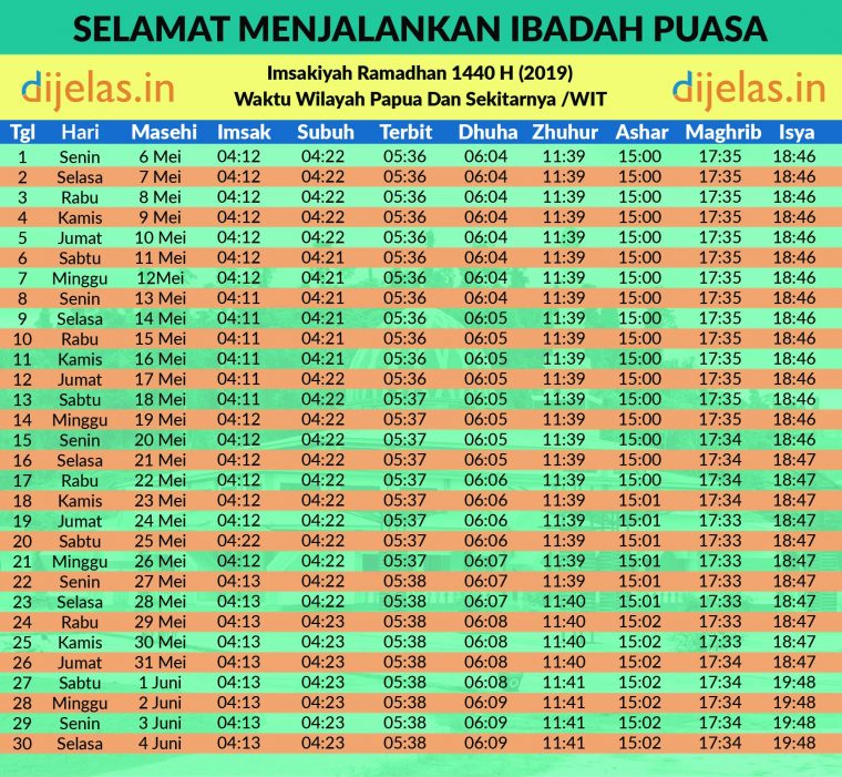 Intip Jadwal Puasa Ramadhan 1440 H (2019)