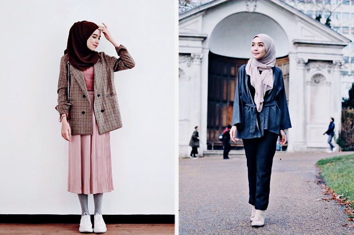 Pashmina dan Blazer - Tren Hijab Style Kekinian untuk Formal dan Non Formal