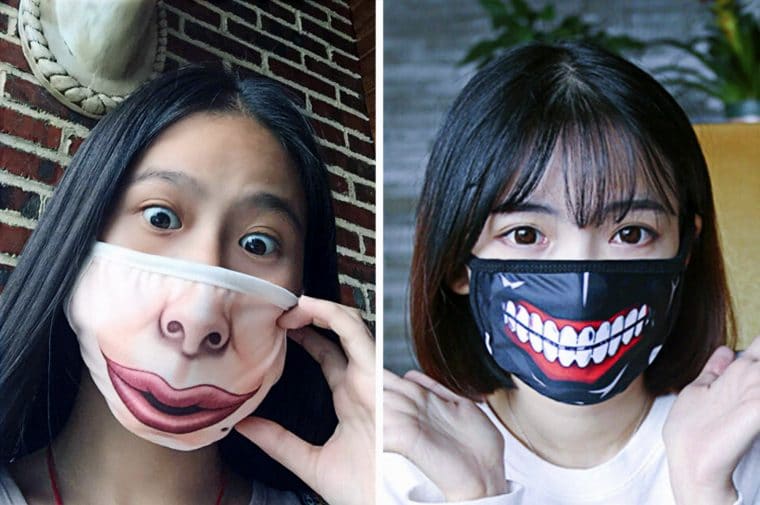 Masker 3D (bentuk mulut) - Motif Masker yang Paling Dicari