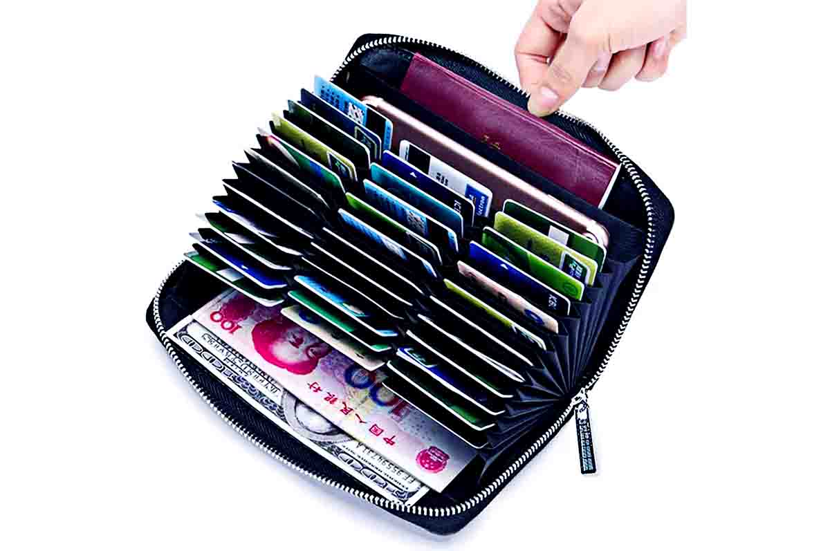 Dompet Kulit dengan Banyak Slot Kartu - Model dompet pria kulit asli import untuk pemegang credit card