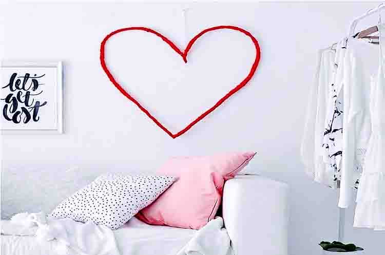 Hiasan Dinding Loveheart - Hiasan yang mudah dibuat