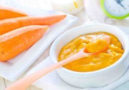 Puree Wortel, Kentang dan Telur - Inspirasi resep makanan bayi 6 bulan yang bergizi dan sangat komplit