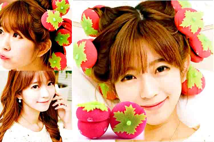 Strawberry Roll - Cara menggunakan roll rambut yang menyerupai stroberi