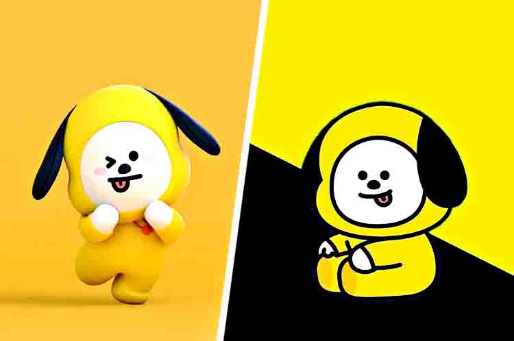 Menggunakan Hoodie Kuning Sebagai Pakaiannya - fakta menarik dari gambar boneka BTS Chimmy adalah menggunakan hoodie kuning sebagai pakaiannya