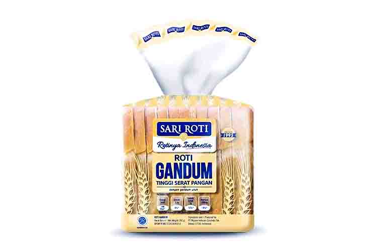 Roti Gandum Sari Roti - merk roti gandum untuk diet adalah Roti Gandum Sari Roti